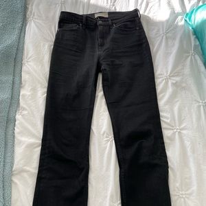 Everlane High Rise Kicked Crop - Black jeans